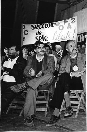 Jacques Blin, au centre, à la conférence fédérale du PCF de l’Hérault à Montpellier, 1983